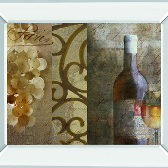 Vintage I By Mallett, K. - Mirror Framed Print Wall Art - Light Brown