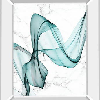 Teal Ribbons I By Irena Orlov - Light Blue