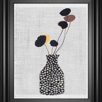 22x26 Decorated Vase with Plant II By Melissa Wang - Gray