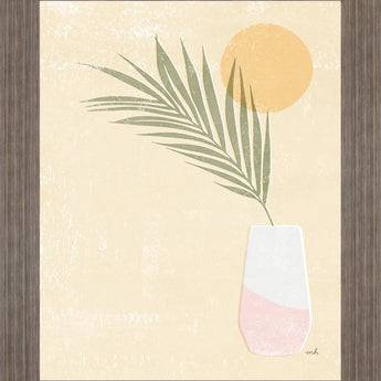 Palm Serenity - 28" x 34" Framed Wall Art - Beige