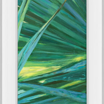 Fan Palm II By Suzanne Wilkins - Mirror Framed Print Wall Art - Green