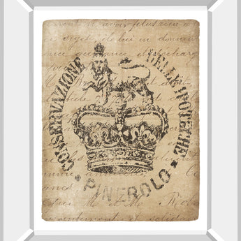 Vintage Seal IV V2 By Wild Apple Portfolio - Mirror Framed Print Wall Art - Beige