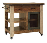 Antique Kitchen Island With 1 Drawer Multicolor - Islands at Quality Home Furniture Mesquite