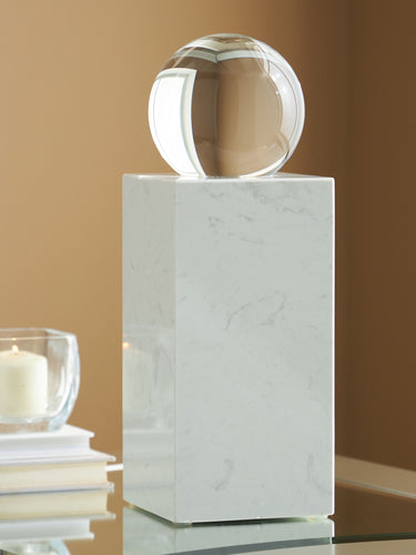 Sellner - 14" Sculpture - Clear / White