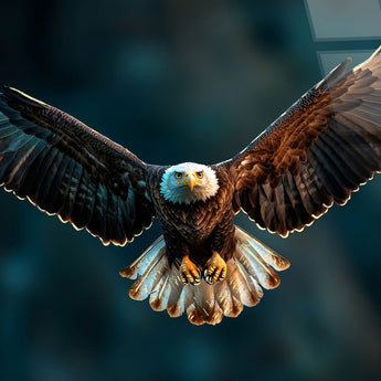 "Majestic Soar" Tempered Glass With Foil - Blue / White / Brown