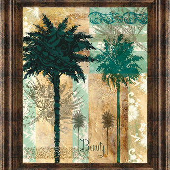 Palm Il By Maeve Fitzsimons - Framed Print Wall Art - Green