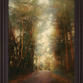 Sunbeam Woodland - 28" x 34" Framed Wall Art - Green