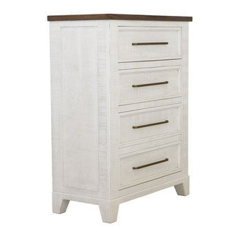Stoa - 4 Drawer Chest - White / Brown