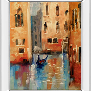 Venice II By Anne Farrall Doyle - Mirror Framed Print Wall Art - Orange