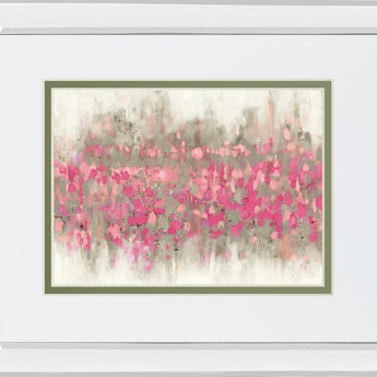 Crossing Abstract II Mirror Framed By DanMeneely - Pink