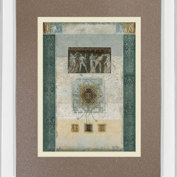 Romanesque Il By Douglas - Mirror Framed Print Wall Art - Light Brown