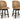 Neymorton - Dark Grayish Brown - Upholstered Swivel Faux Leather Barstool (Set of 2)