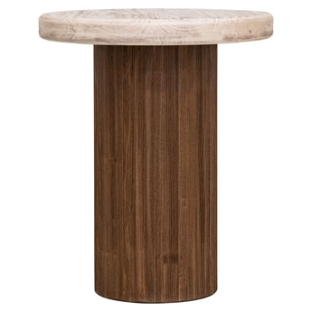 Sahara - End Table - Light Cream / Brown Caramel
