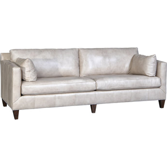 Mayo 3555 Series Leather Ottoman with Tapered Legs