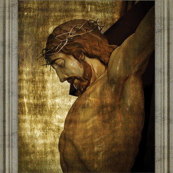 Somber Reverence - 28" x 34" Framed Wall Art - Gold