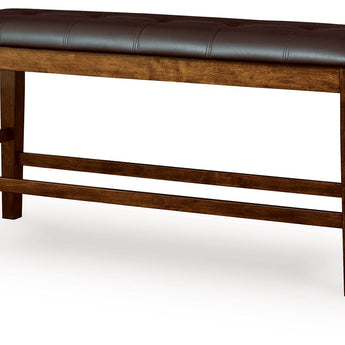 Ralene - Double Counter Height Upholstered Bench - Medium Brown