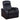Cyrus - Sillón reclinable tapizado con brazos - Negro
