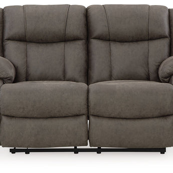 First Base - Reclining Loveseat - Gunmetal