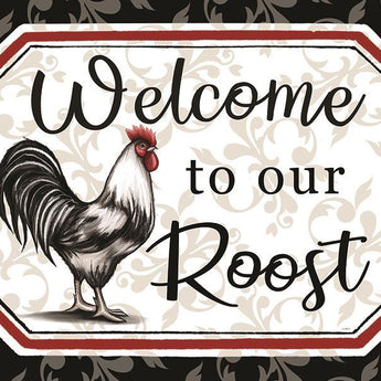 Welcome To Our Roost By Elizabeth Tyndall (Framed Small) - Beige