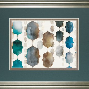 Moroccan Beads By Edward Selkirk - Framed Print Wall Art - Blue