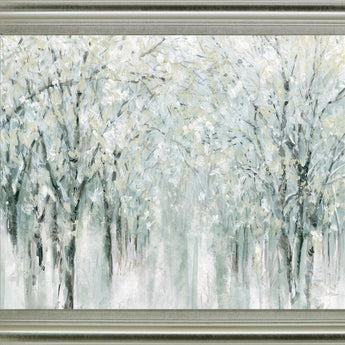 Frosted Grove - 28" x 34" Framed Wall Art - Gray