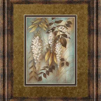Wisteria Lane Il By Eliane Volherbst-Lane - Framed Print Wall Art - Light Brown