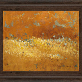 Flower Fields Il By Lanie Loreth - Framed Print Wall Art - Gold