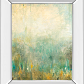 Jardin Vert By Pasion - Mirror Framed Print Wall Art - Beige