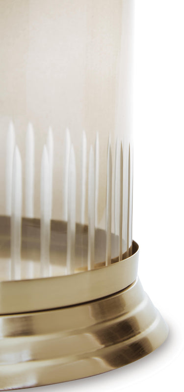 Aavinson - Candle Holder - 10.5" - Amber / Gold Finish