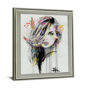 Chromatic Muse - 28" x 34" Framed Wall Art - Gray