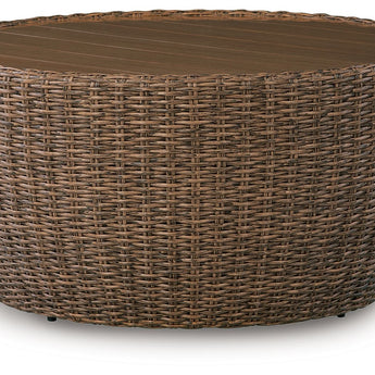 Mesa de cóctel redonda Double Point - Beige