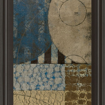 Bubble Structure Il By John Kime - Framed Print Wall Art - Blue