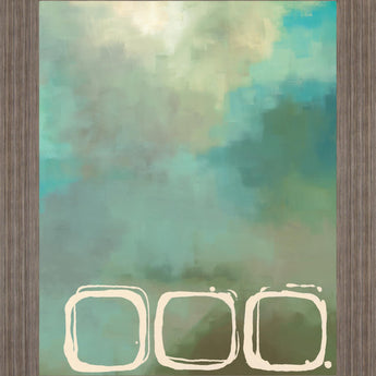 Mist Circles - 28" x 34" Framed Wall Art - Light Blue