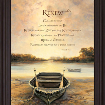 Golden Tranquility - 28" x 34" Framed Wall Art - Beige