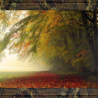 Golden Woodland Veil - 28" x 34" Framed Wall Art - Green