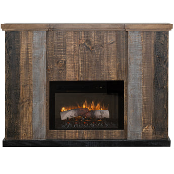 Loft Brown - Matel Fireplace - Dark Gray