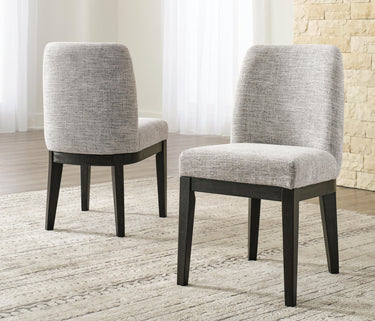 Burkhaus - Silla auxiliar de comedor UPH (juego de 2) - Beige/Marrón oscuro