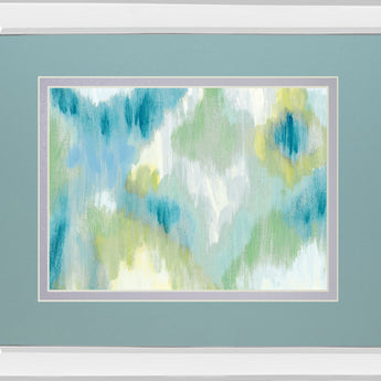 Energetic By Rita Vindedzis - Mirror Framed Print Wall Art - Blue