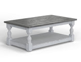 Stone Cocktail Table Antiqued Ivory / Weathered Gray - Cocktail Tables at Quality Home Furniture Mesquite