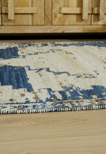 Varnler - 10' x 14' Rug - Blue / Brown / Tan
