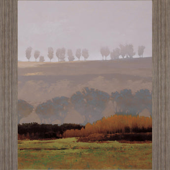 Golden Meadow Veil - 28" x 34" Framed Wall Art - Gray