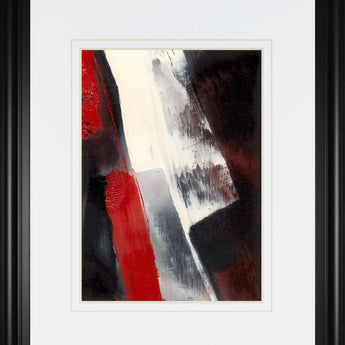 34x40 Red Streak I By Sharon Gordon - Dark Gray