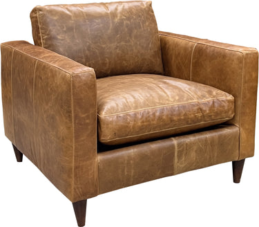 Mayo 1731 Series Leather Accent Chair with Metal Legs