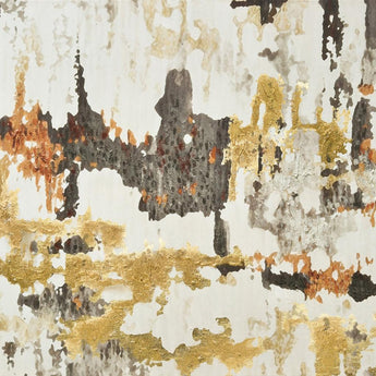 Hand Painted Textured Canvas - Gold