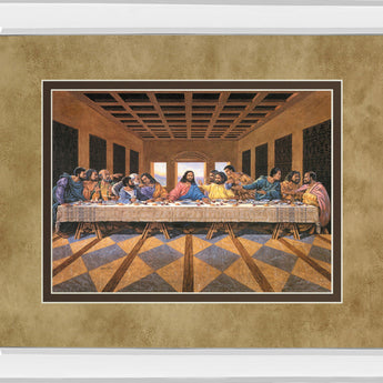 Last Supper (African American) - Mirror Framed Print Wall Art - Light Brown