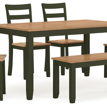 Gesthaven - Dining Room Table Set (Set of 6) - Natural / Green