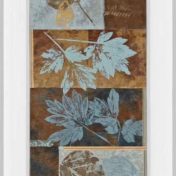 Fusion Panel Il By Jeni Lee - Mirror Framed Print Wall Art - Light Brown