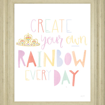 Lets Chase Rainbows III By Jenaya Jackson - Framed Print Wall Art - White