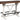 Mesa de comedor rectangular Valebeck - Blanco/Marrón