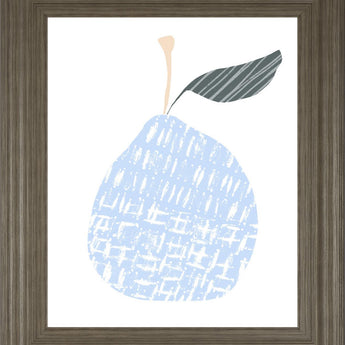 22x26 Cut Paper Fruit IV By June Erica Vess - Light Blue